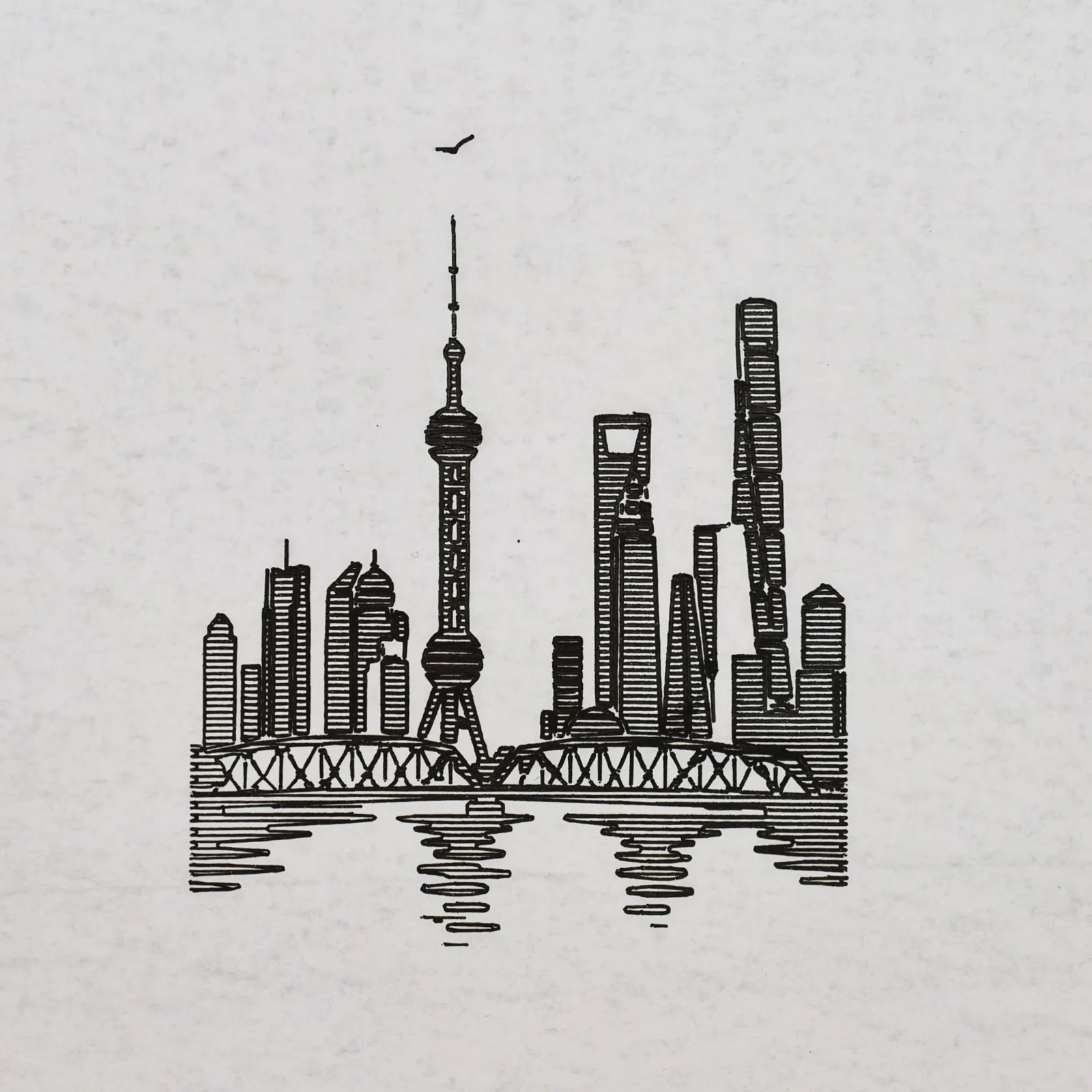 Shanghai skyline main run physical plot output