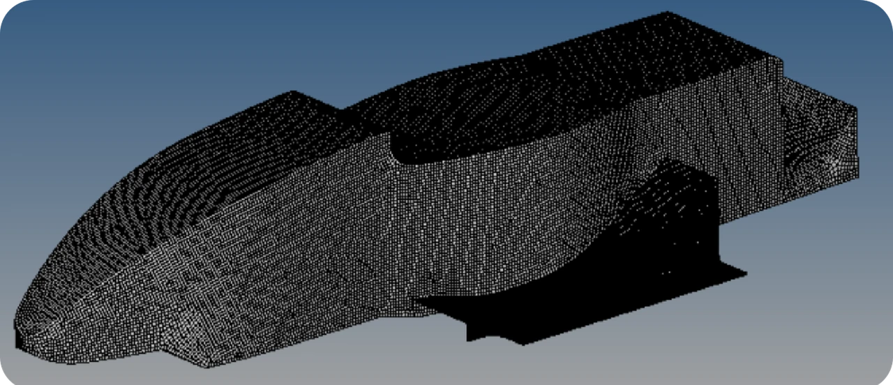 Surface mesh of the simplified full-car model