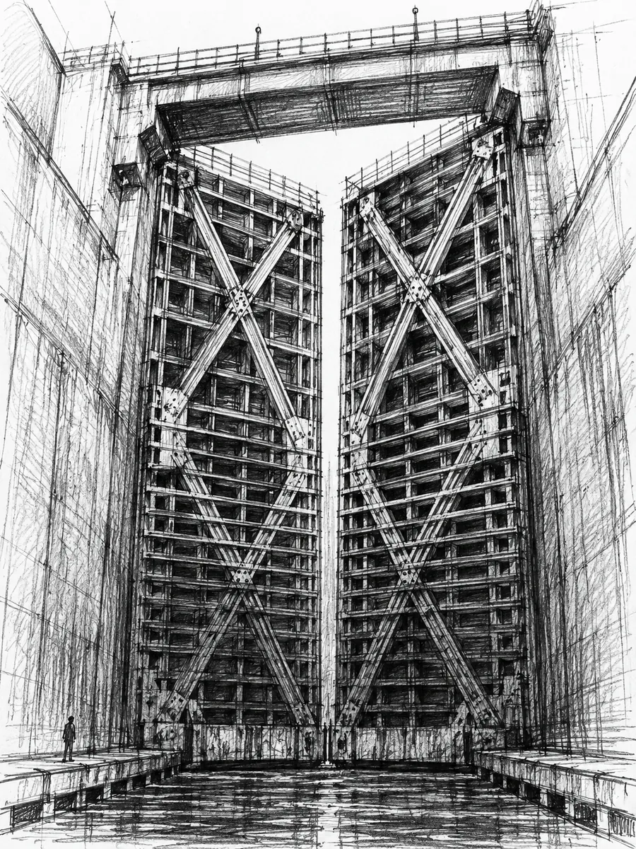 Three Gorges ship lock digital assets concept image